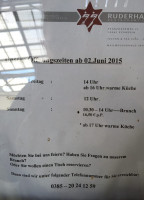 Ruderhaus menu