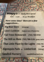 Cher-Mignon menu