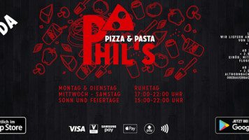 Phil's Pizza Und Pasta menu