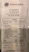 Veltliner Keller menu