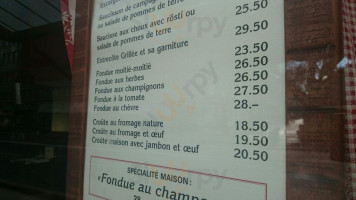 Café Bon-vin menu