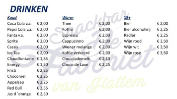 Bachibouzouk menu