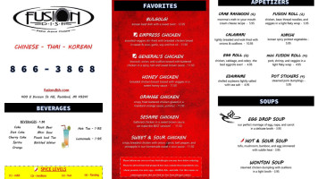 Porterhouse menu
