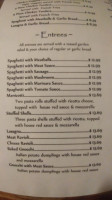 Restaurant Oasis menu