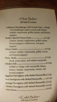 Restaurant Oasis menu