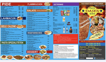 Pizza Kebab Dasen menu