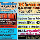 Neustadt Saal Hohnstein Events Feierlichkeiten menu