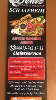 Deniz Döner Pizzeria Schaafheim menu