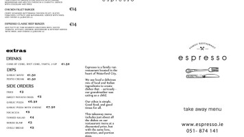 Pho Bui menu