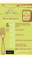 Espace Gourmand'iz menu