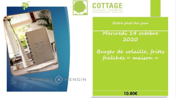 Cottage Logis Hôtel menu