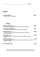 Oblomow menu