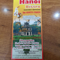 Hanoi Bistro Asiatische Spezialitaeten menu