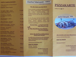 Gasthof Weinzettl menu