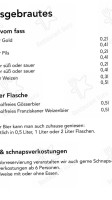 Brauerei Ebner menu