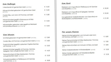 Gasthaus Edelmühle menu