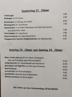 Gasthof Ebner menu