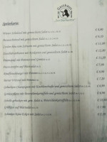 Gasthaus Zur Dorfwirtin menu