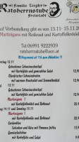 Gasthaus Ratsherrnstube - Fam. Ziegler menu