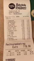 Huberbräu Stüberl menu