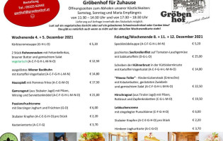 Gasthof Gröbenhof menu
