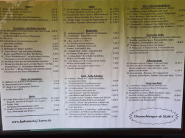 Hubertushof menu