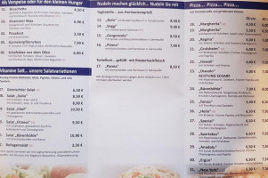 Baerenhoehle menu