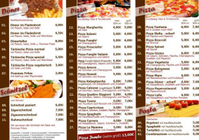 Pizza Kebab Haus menu
