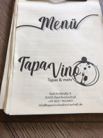 Tapavino menu