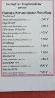 Gasthof Zur Tropfsteinhoehle menu