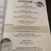 Adaccio menu