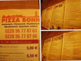 Pizza Bonn menu