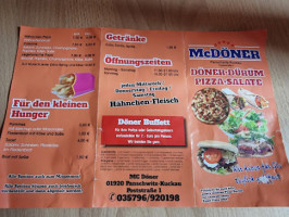 Mcdöner menu