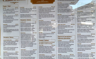 Goldenindia Grindelwald menu