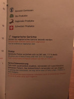 Saratz menu