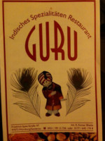 Indisches Restaurant Guru menu