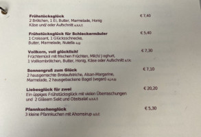 Café Glücklich menu