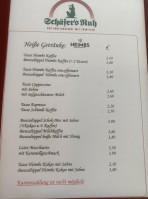 Schäfers Ruh menu