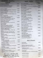 Ristorante Mediterraneo menu