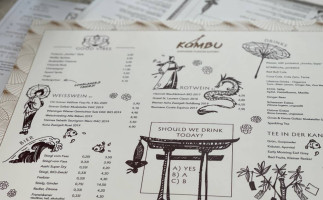 Kombu Japanse Fusion Eatery menu