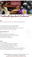 Uhudlerei Mirth Gasthof Kirchenwirt menu
