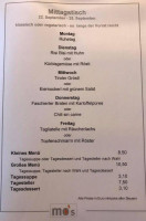 Mo’s menu