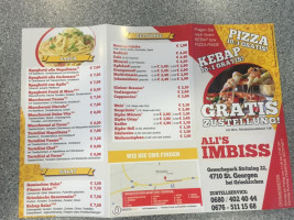 Ali's Stüberl menu