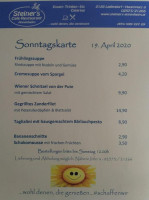 Cafe-Steiner menu