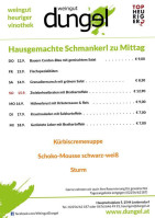 Dungel Heuriger Weingut menu