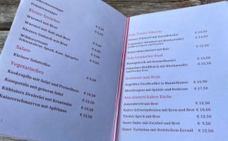 Gasthof Kühtaierhof menu
