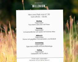 Millenium menu