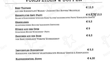 Dafner Franz menu