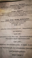 Burgrestaurant Güssing menu