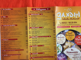 Gandhi Indisches Alisha Ug menu